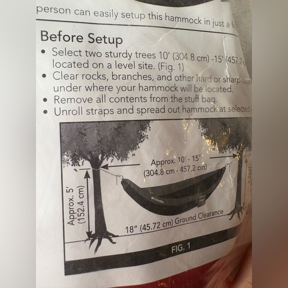 This image shows a red Columbia Mammoth Creek Hammock, - Picture 6 of 6